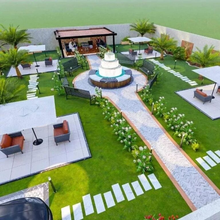 تنسيق حدائق منزلية ومسابح وتشجير – تصميم وتنفيذ